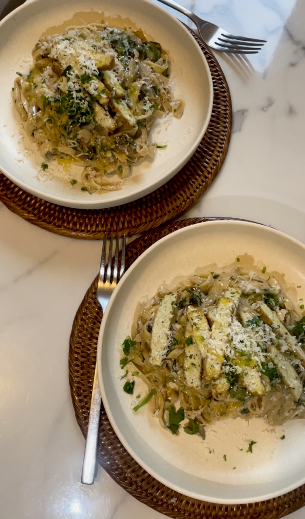 Creamy mushroom pasta
